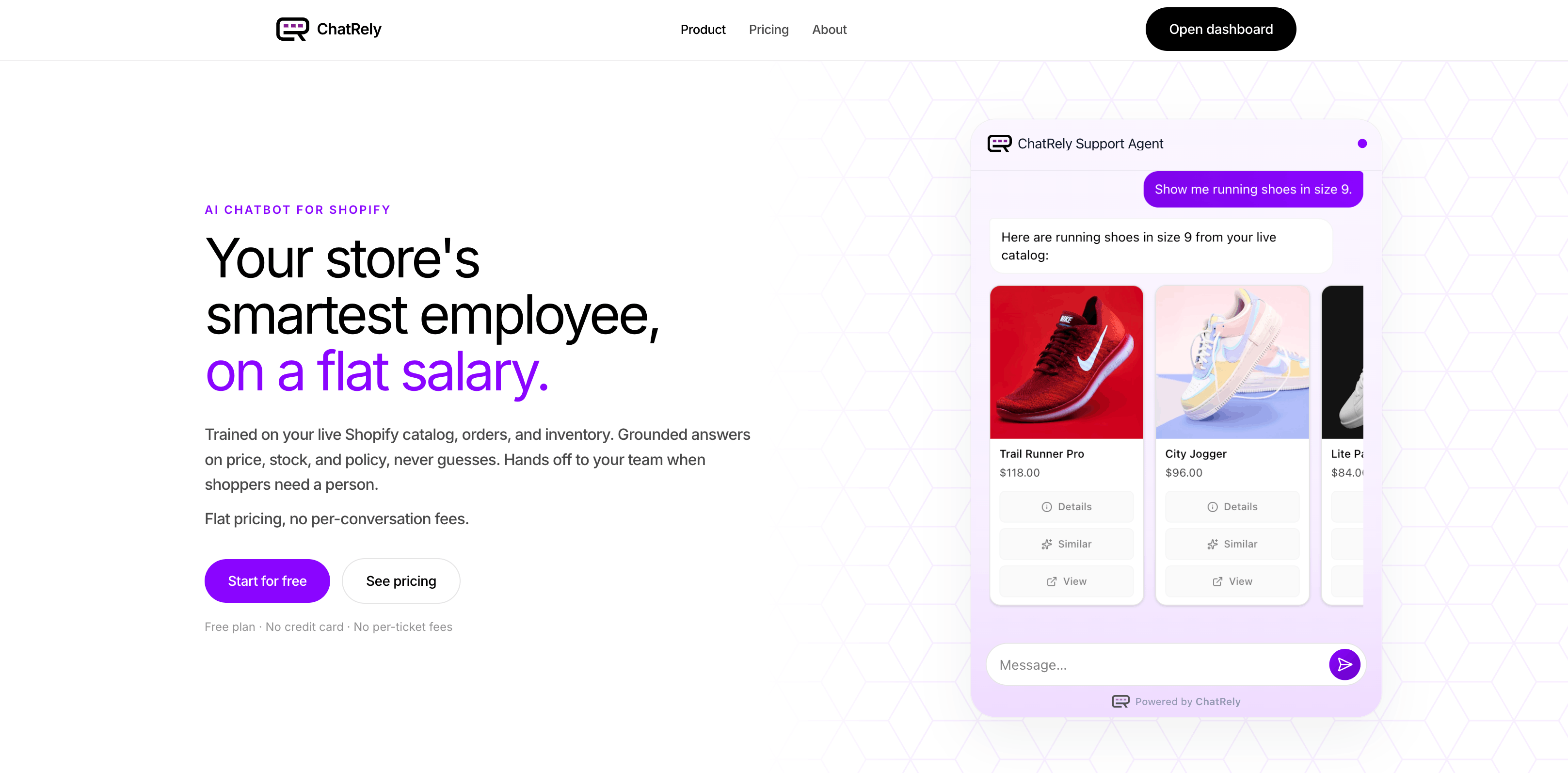 ChatRely — AI support agent built for Shopify stores